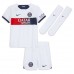 Paris Saint-Germain Nuno Mendes #25 Koszulka Wyjazdowych Dziecięca 2023-24 Krótki Rękaw (+ Krótkie spodenki)